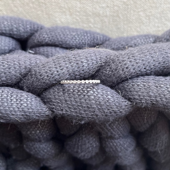 Stone and Strand White Gold White Diamond Bezel Eternity Band - Size 6 - Picture 4 of 7